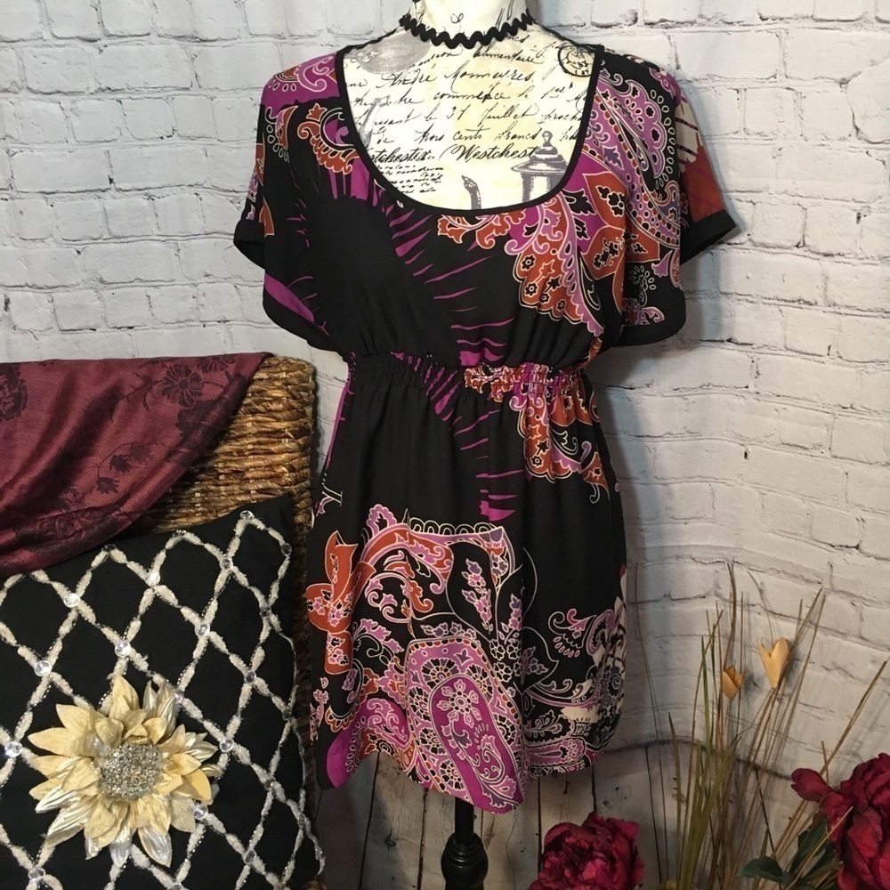 matty m satin floral blouse